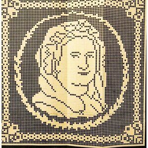 1881 Yorktown Centennial Tidy Martha Washington Victorian Print Pattern DWQQ21